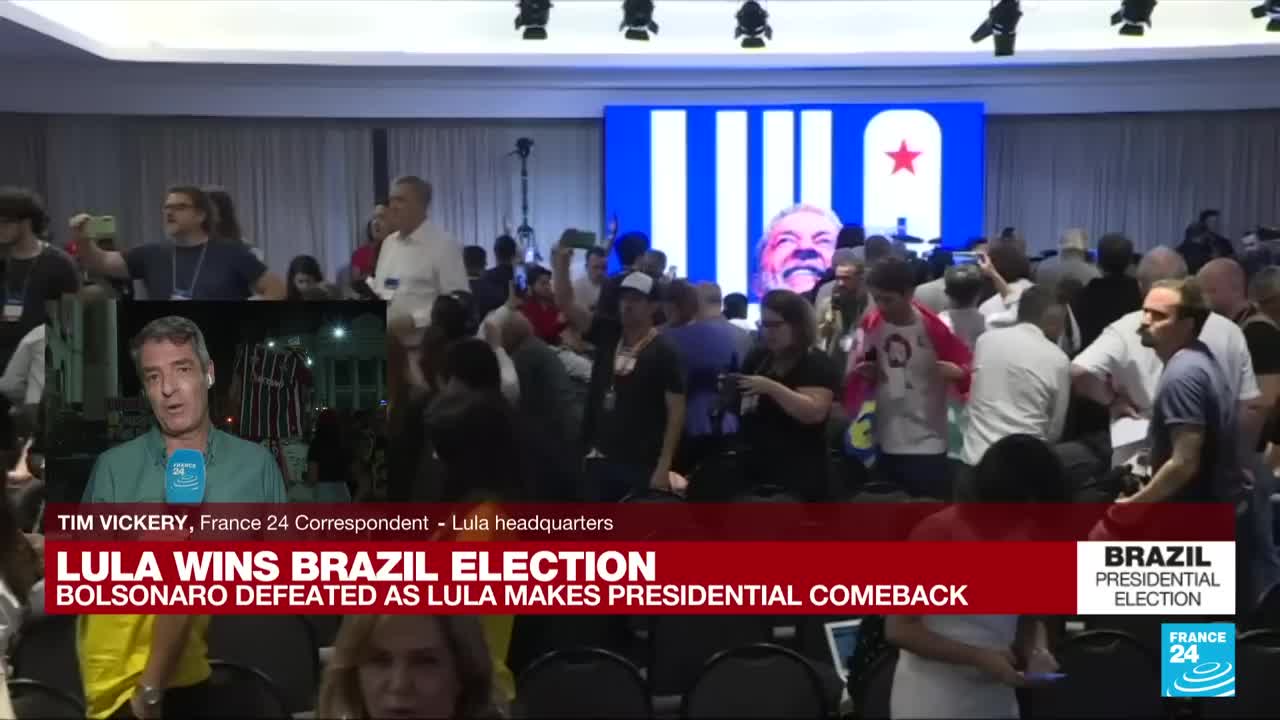 'This is a fraud': Bolsonaro's supporters react after leftist Lula wins Brazil vote • FRANCE 24