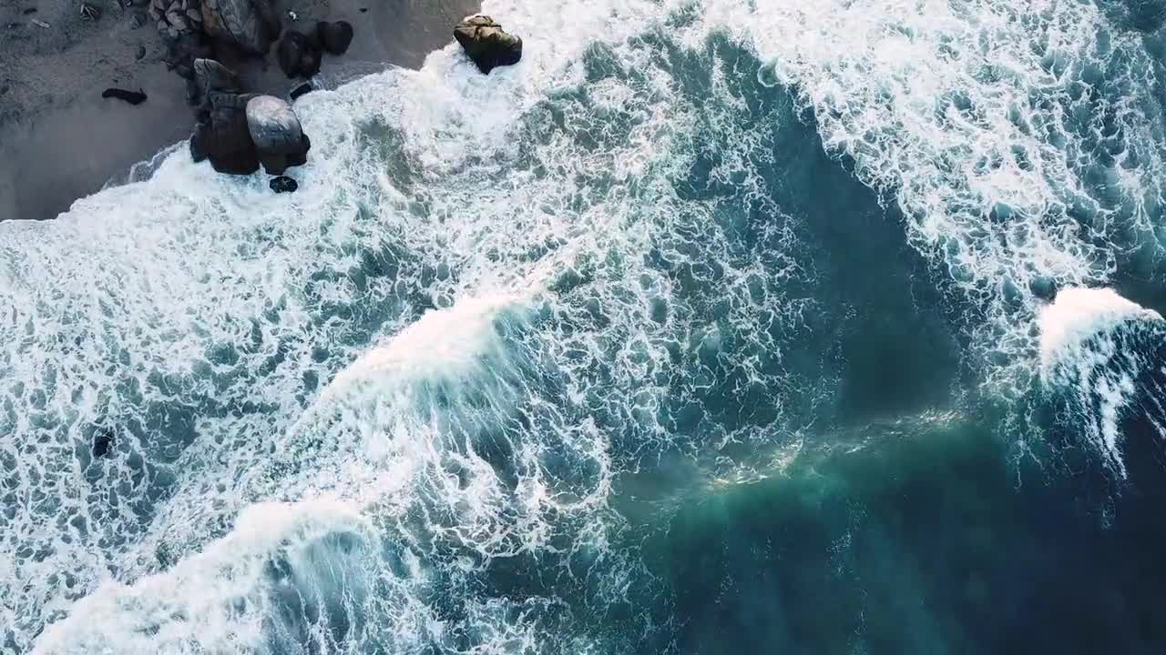 Waves Are Rushing In To A Beautiful Beach... It's Mind Blowing...