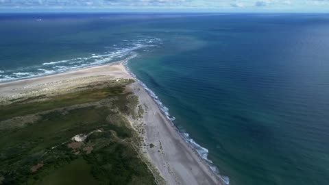 SKAGEN, Denmark - where the Baltic meets the North Sea (drone, 4K)