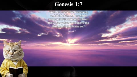 Genesis 1:7 - Join our enlightened cat as it explores the spiritual depths of the Bible