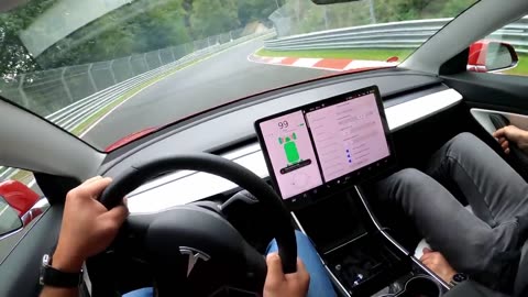 MODIFIED Tesla Model 3 (& Scared Passenger) on the Nürburgring