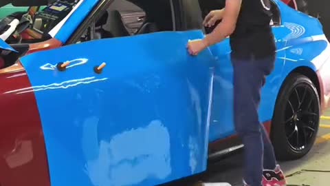 Protective film on the car