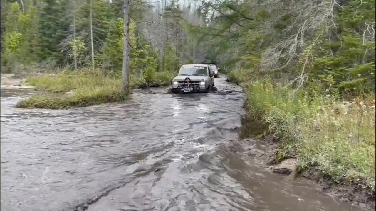 Flooded off-road trail Drummond