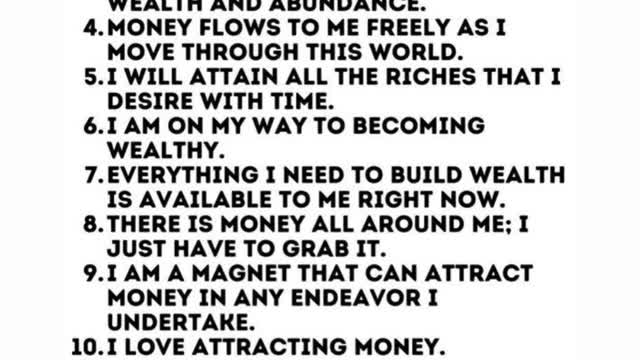 10 affirmation for money #affirmation #lawofattraction