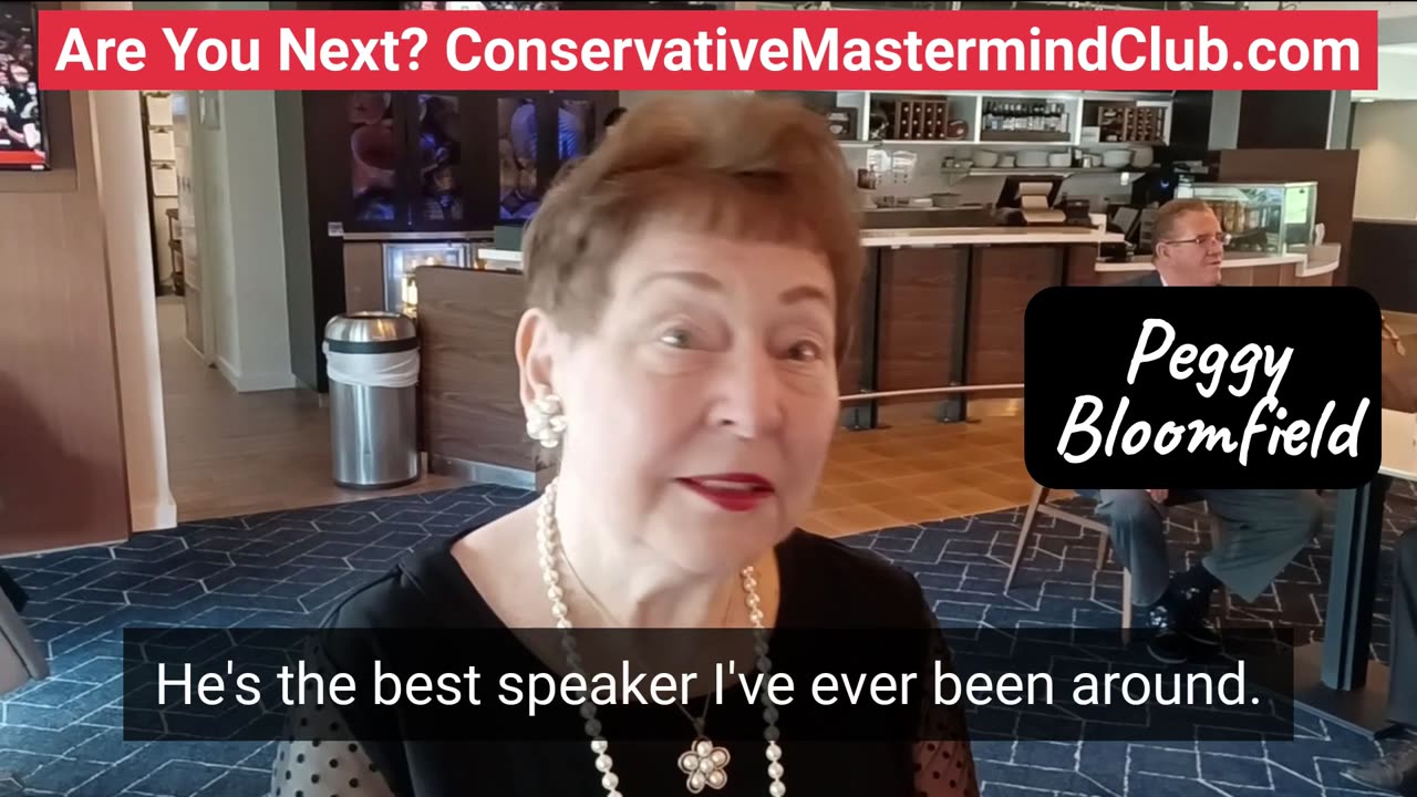 **Raving Review** from Peggy B. about my Conservative Mastermind Club Event...