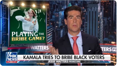 Jesse Watters (X) : Kamala Harris Dodges Black Reparations Question