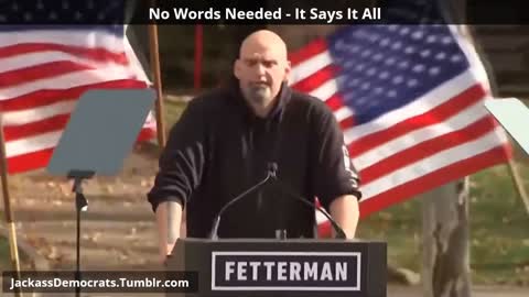 Flags Fall Down At Fetterman Speech