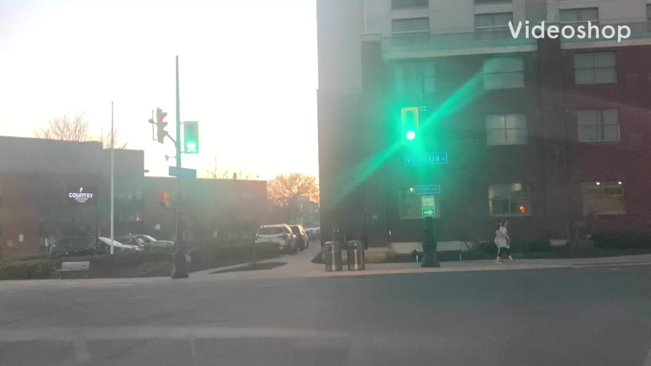 Driving on busy street of Niagara