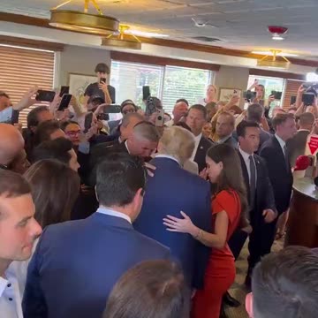 The people of Miami praying over President Trump right after his political indictment.