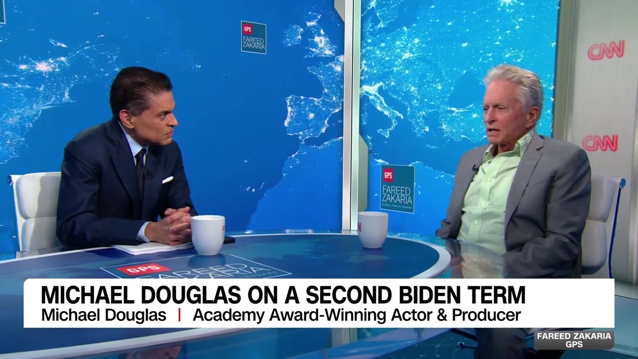 Hear Michael Douglas' response when asked if Biden is too old for a second term