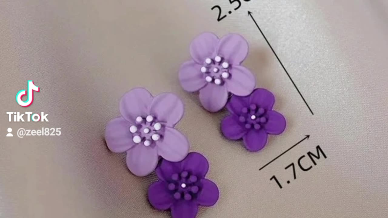 Purple earings