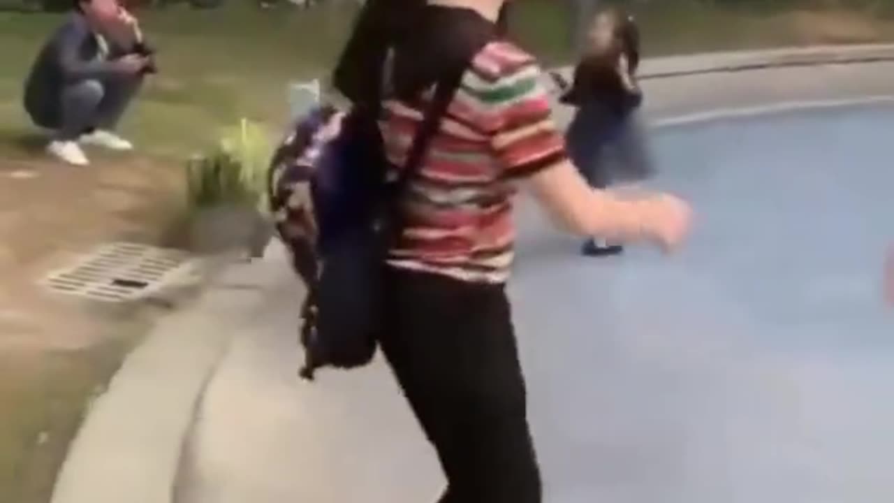 Father Catches Hands In Front Of His Crying Baby Girl