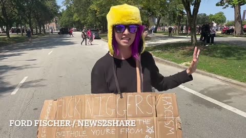 DNC 'Nazi' Sign Girl - Full Original Clip - Rachel/@DerpyTango