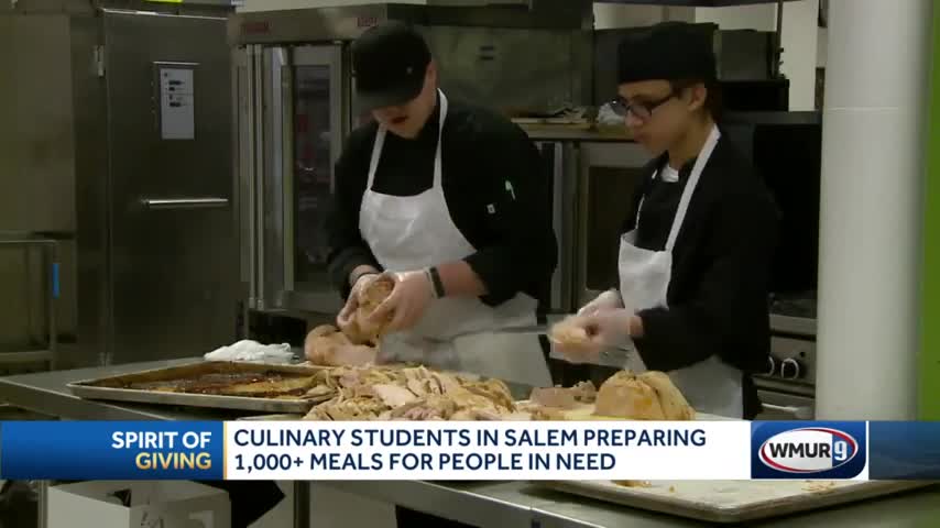 Culinary students in Salem preparing 1,000+ meals for people in need