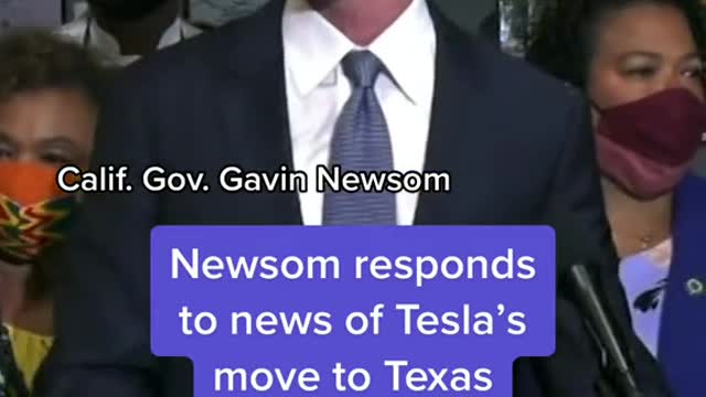 Newsom responds to news of Tesla's move to Texas