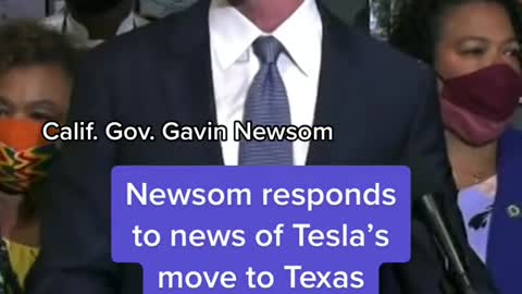 Newsom responds to news of Tesla's move to Texas