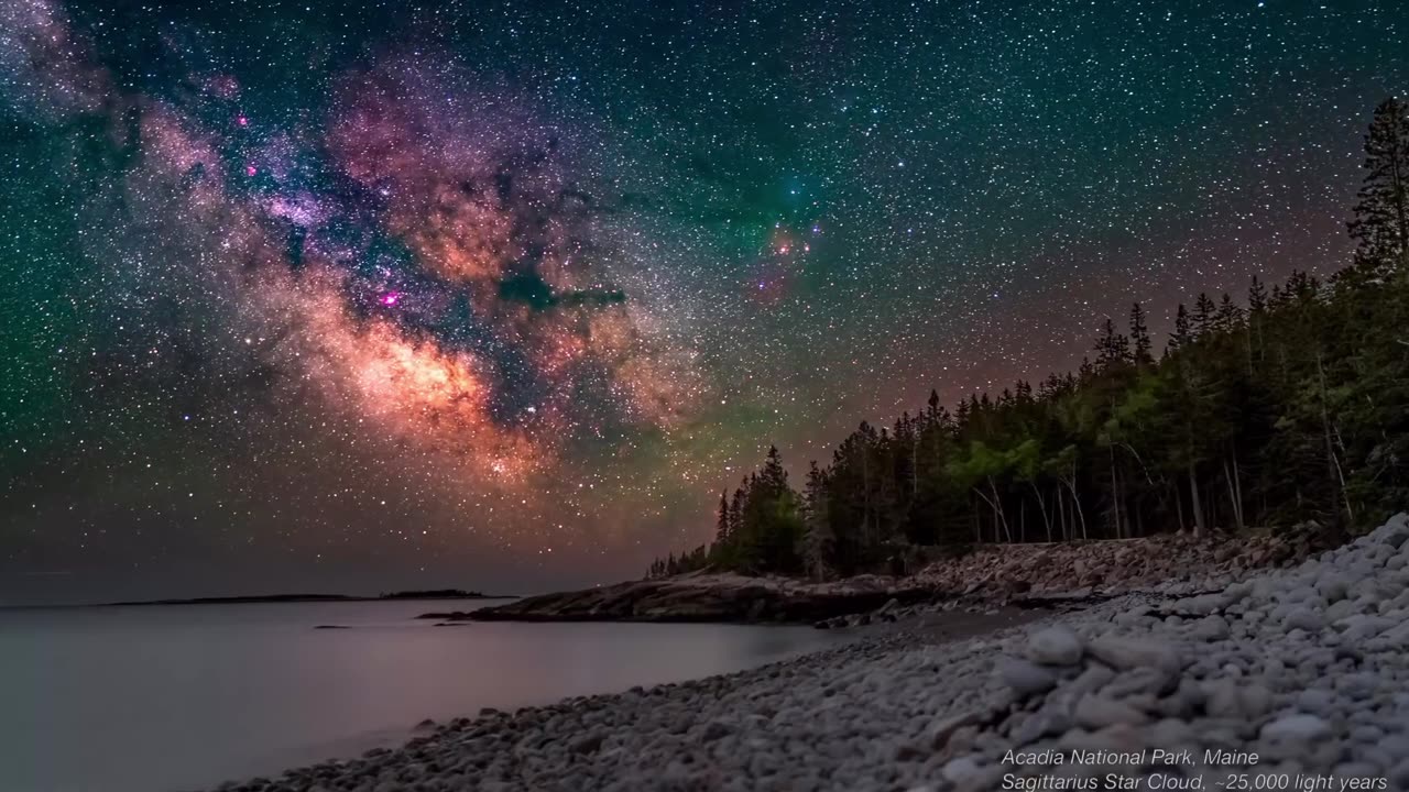 Milky Way galaxy rises