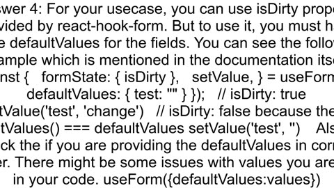 React hook Form know when value is modified