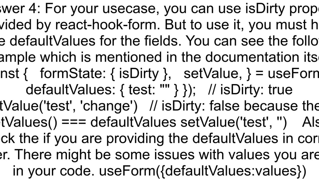 React hook Form know when value is modified