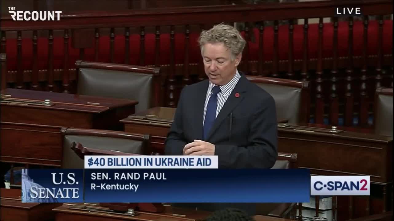 WATCH: Rand Paul Slaps Down $40B Ukraine Bill in SHOCKING Detail