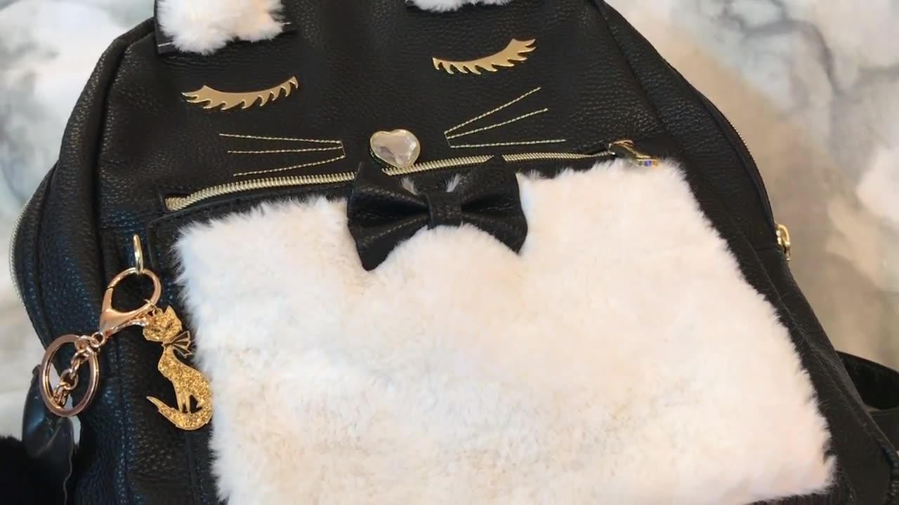 What's in my Betsey Johnson Cat Backpack Bag