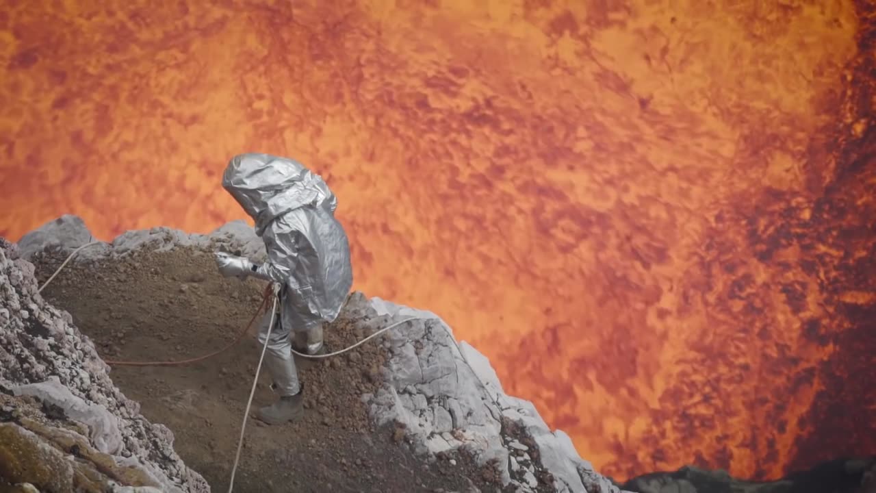 Volcano erupts as scientist takes selfie at craters base!!