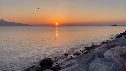 Sunset, sea, izmir