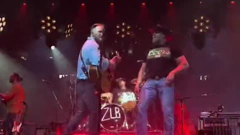 Brock Lesnar Singing At Zack Bryan Concert
