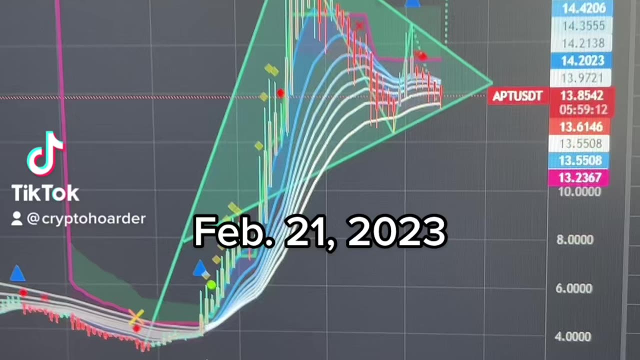 February 21, 2023: Bitcoin Chart and APTOS chart