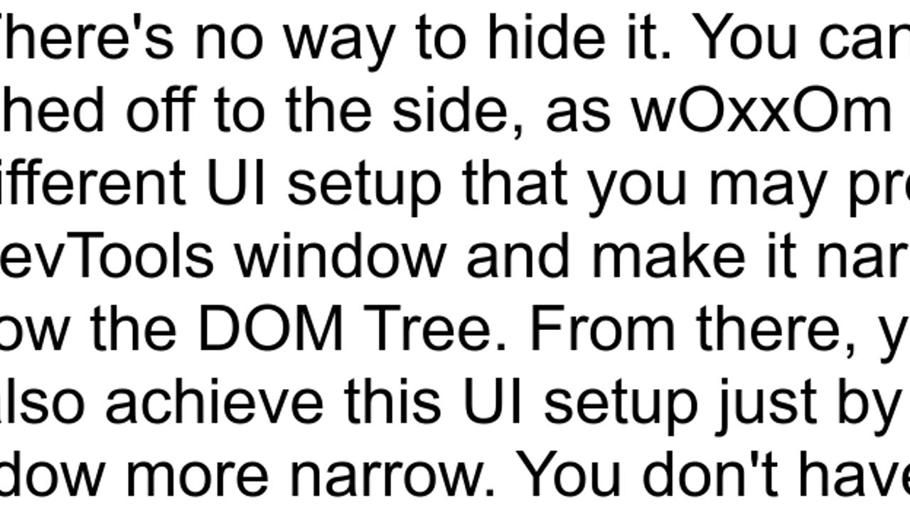 How to hide style section in chrome dev tools