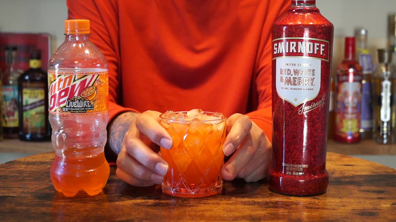 Smirnoff Red White & Merry Vodka & Mtn Dew Livewire