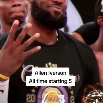 Allen Iverson All Time Starting 5 #nba #basketball #alleniverson