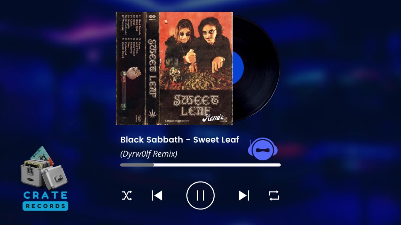 Black Sabbath - Sweet Leaf (Dyrw0lf Remix) | Crate Records