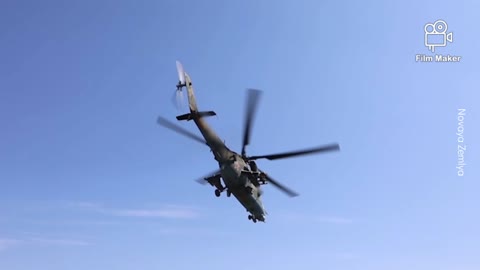 The combat operation of Russian Mi-35 attack helicopter in Ukraine Operation