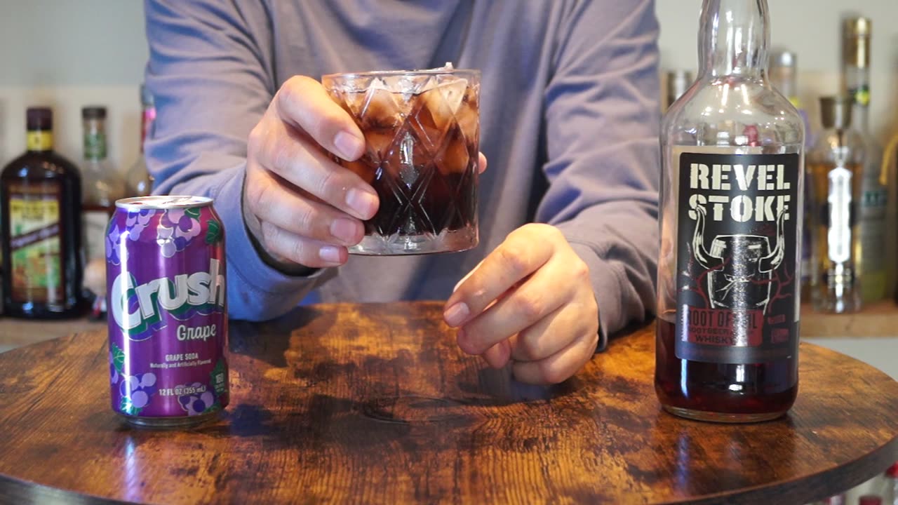 Revel Stoke Root Beer Whiskey & Grape Crush Soda