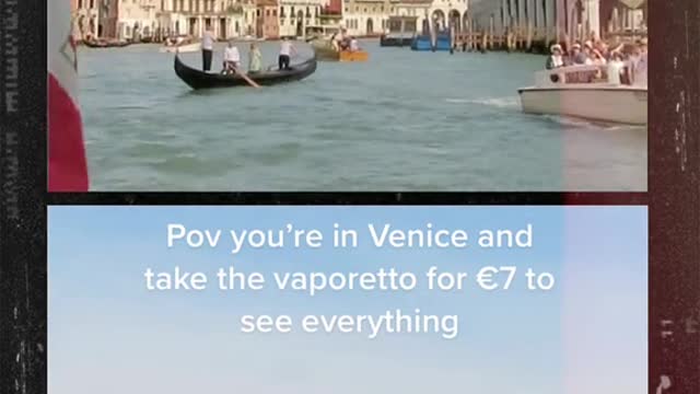 Pov you're in Venice and take the vaporetto for E7 to see everything