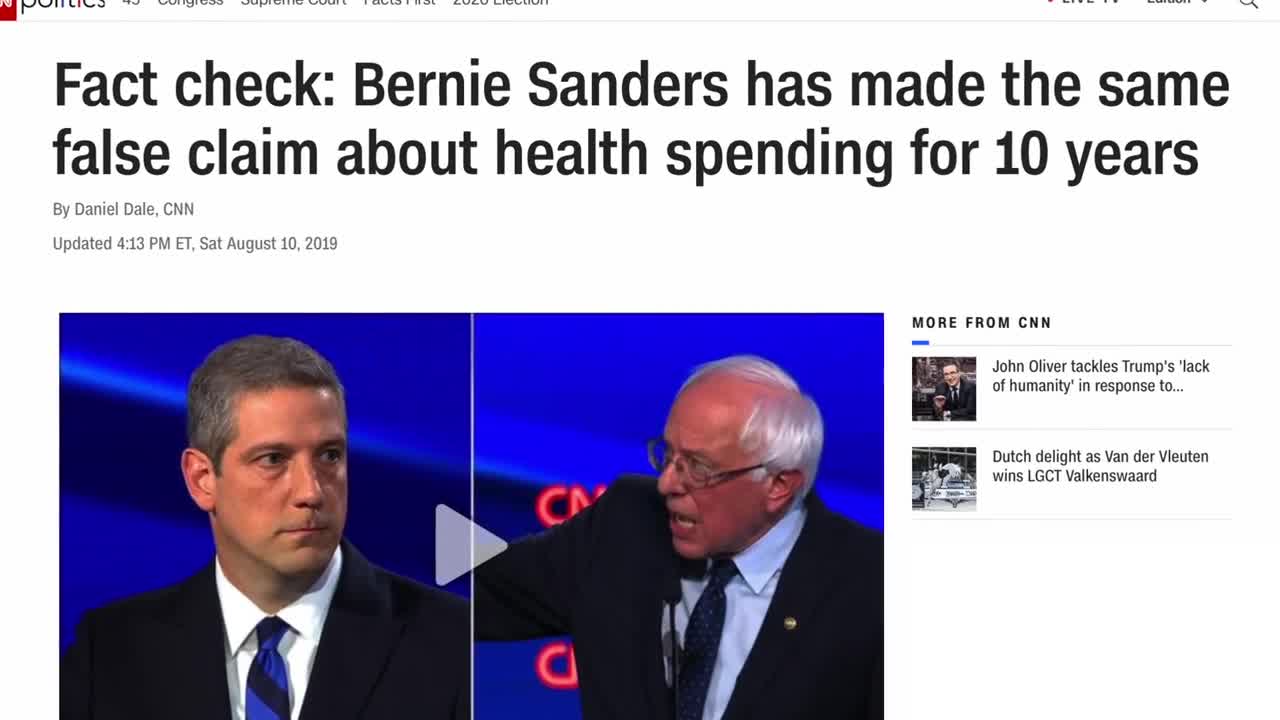 CNN's "Fact Check" of Bernie Sanders Turned Into an Embarrassing Self-Own