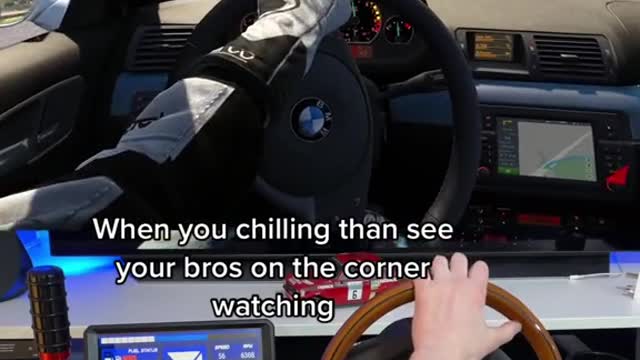 When you chilling than see your bros on the corner watching