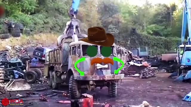 Amazing Powerful Excavator Destroys Car | Biggest Monster Truck Crushing Car | Woa Doodles