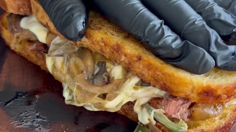 Unable to resist mouth watering Spicy steak sandwich