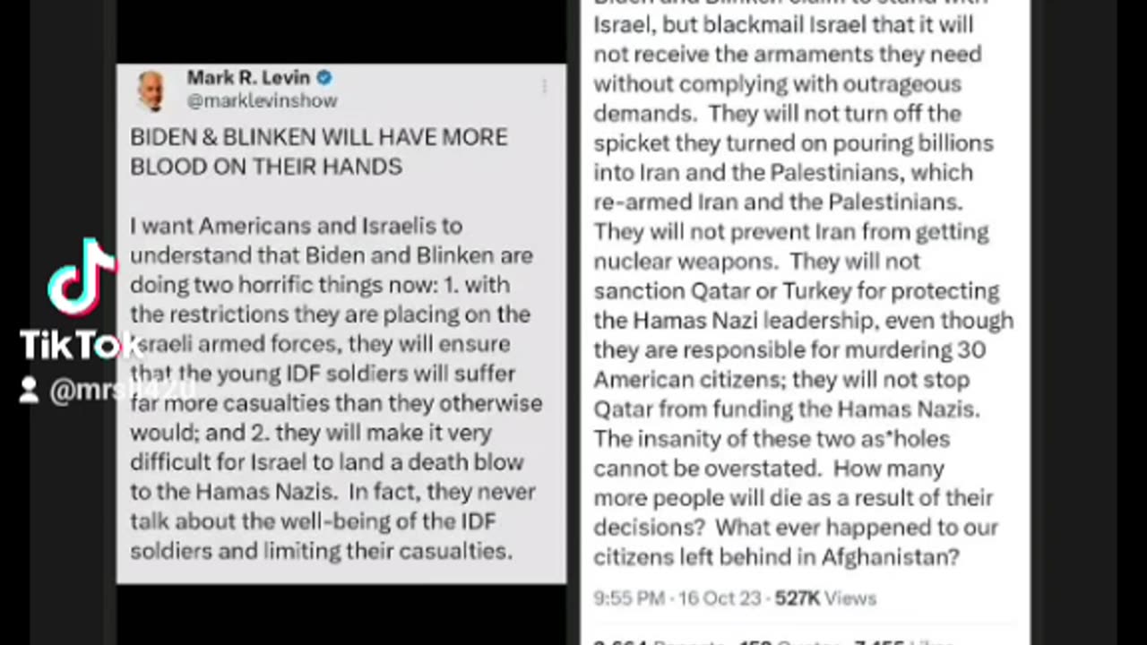 BIDEN & BLINKEN WILL HAVE MORE BLOOD ON THEIR HANDS