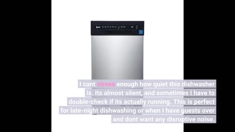 Avanti DWF18V3S 18-Inch Dishwasher Machine with LED Display, 3 Wash Options, 6 Automatic Cycles...