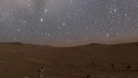 Spectacular night sky on Mars.