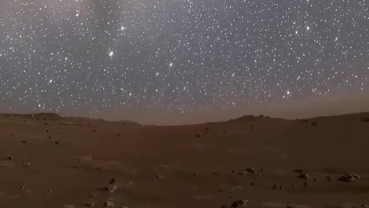 Spectacular night sky on Mars.