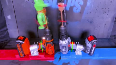 I Put Dollar Store Action Figures On Drills and Smashed Them Together | Action Slaps