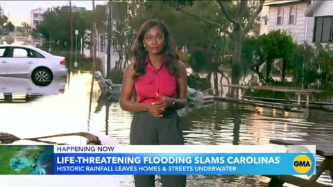 Life-threatening flash floods slam the Carolinas