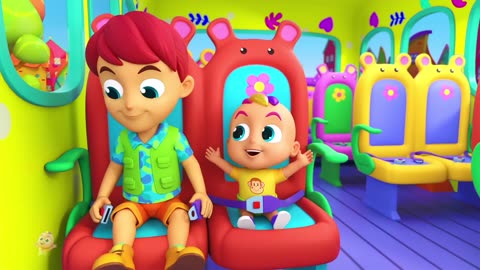 Wheels On The Bus Go Round and Round | Nursery Rhymes and Kids Songs | School Bus Song
