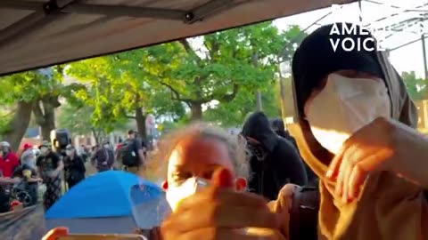 Ben Bergquam assaulted at the Hamas/Antifa encampment outside of the DNC convention