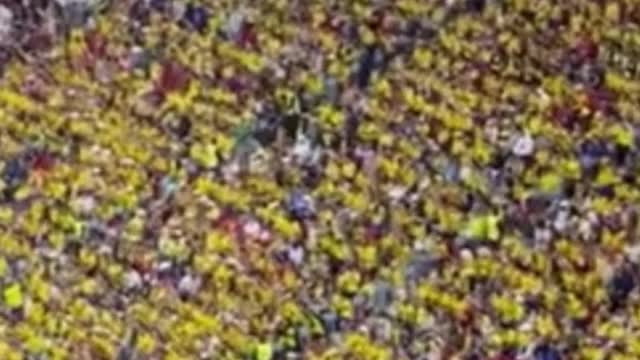 Fans chant we want Beer during the FIFA World Cup match in Qatar