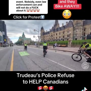 Officers on bicycles refused to help the citizens